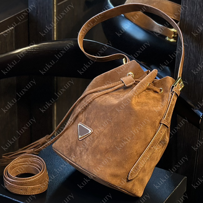 Designer Suede Bucket Bag For Women High Quality Autumn Winter Bags Crossbody Bags Shoulder Bag Designers Handbag