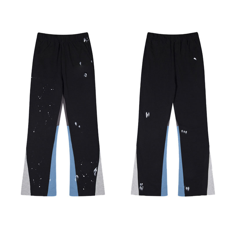 Women's Jeans Women Micro Flared mens Pants Splash Ink Graffiti Horn Retro Deconstructed Stitching Camouflage Couple