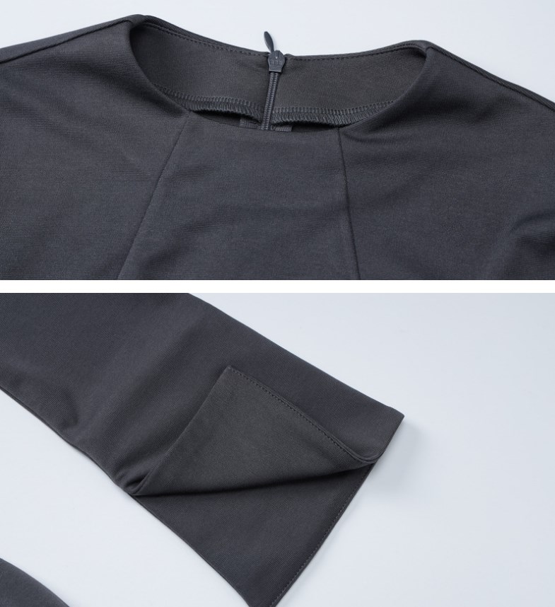 Casual Dresses 2024 Women Turtleneck Black Mini Dress Waist Slim Long Sleeve Elegant Short Robes For Female