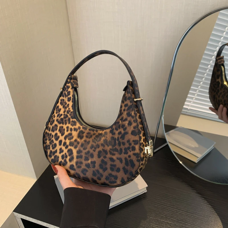 Cow Prints Underarm Shoulder Bags For Women French Style Small Crossbody Phone Bag Designer Versatile