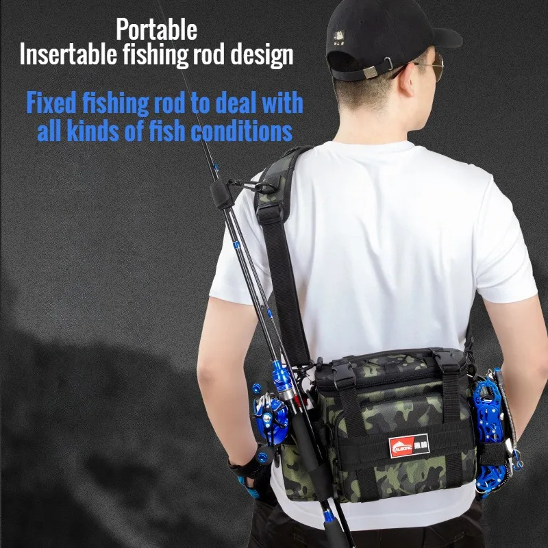 Fishing Lure Bag Winter Outdoor Backpack with Rod Holder BagFishing Tackle Box Gear Storage 240924