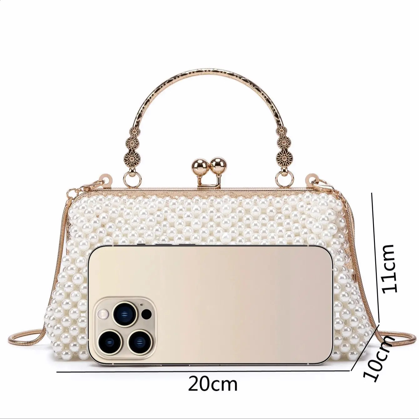Purses and handbag er Clutch purse handmade Pearl decoration Party Wedding Evening bag banquet bag 240926