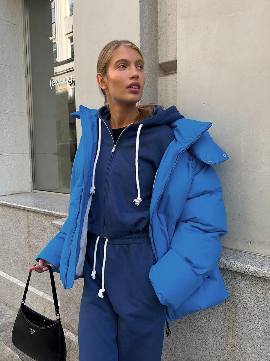 Jacket Women's jacket Cotton autumn and winter new women's cotton loose jacket top Women's Windbreaker Jacket | Lightweight bread jacke