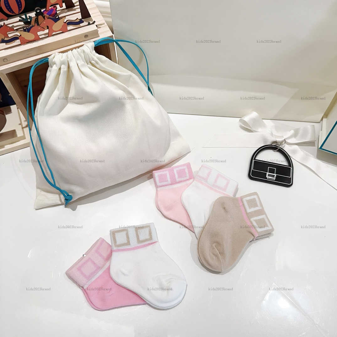 New toddler socks Including canvas storage bag One pack of five pairs baby stockings winter boy girl hose Warm child pantyhose