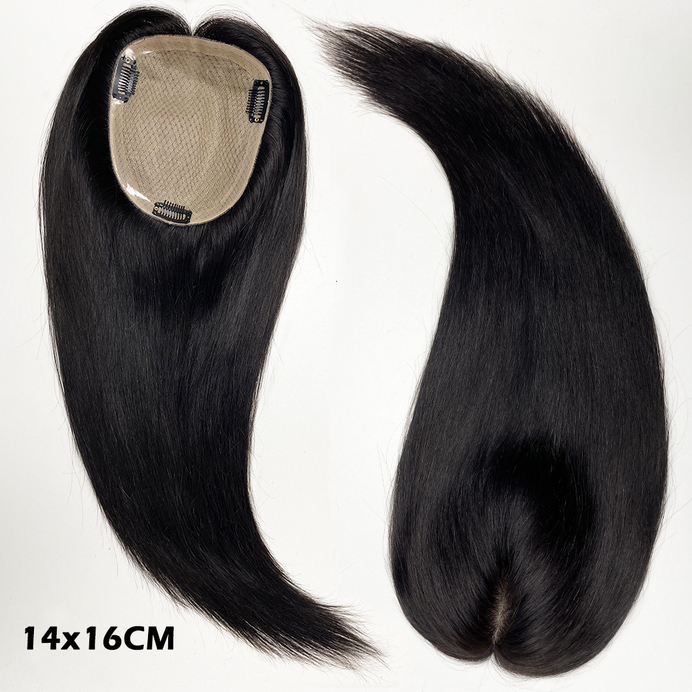 Silk Base Toppers 4 Sizes Breathable Natural Scalp Top Virgin European Human Hair Pieces For Women