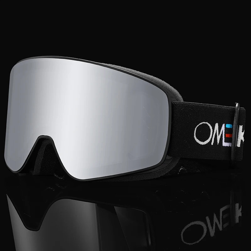 OMEKOL Double Layers AntiFog Ski Goggles Snow Snowboard Glasses Outdoor Sport Snowmobile Eyewear 240926