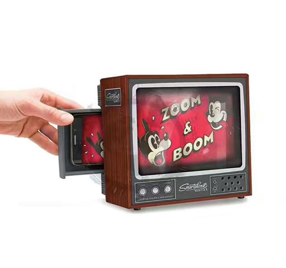 Epacket 3D Phone Screen Magnifier Desk Phone Holder Stereoscopic Amplifying DIY Retro Mini Television Drop6734713