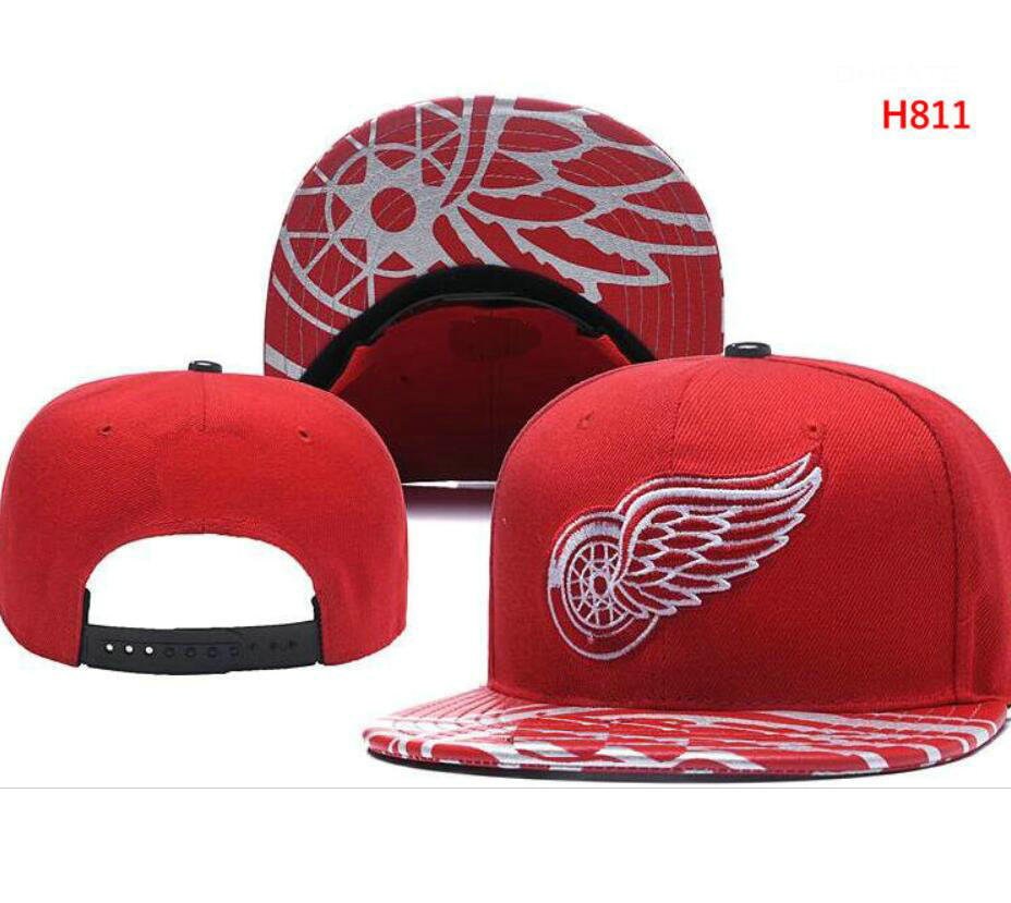 Mens Classic cap DETROID WINGS Flat Peak series Snapack Strapback Full Size Closed Caps Fashion Hip Hop Women Baseball Sports All Team Fitted Hats a1