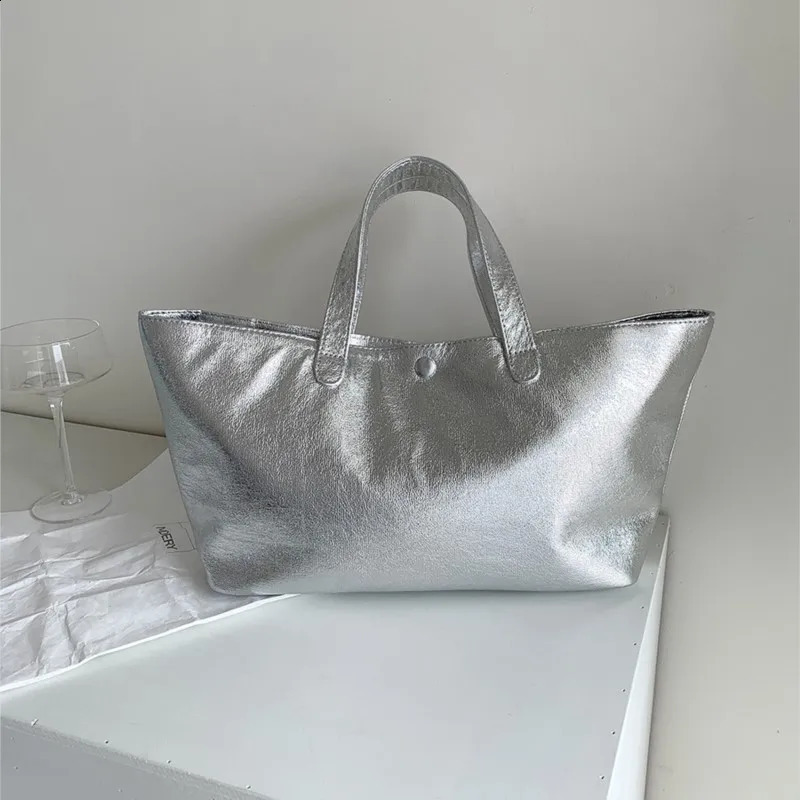 Soft Leather Tote Bag Women Large Capacity Shoulder Bags Fashion Korean Version Big Shopping Commuting Handbags 240924