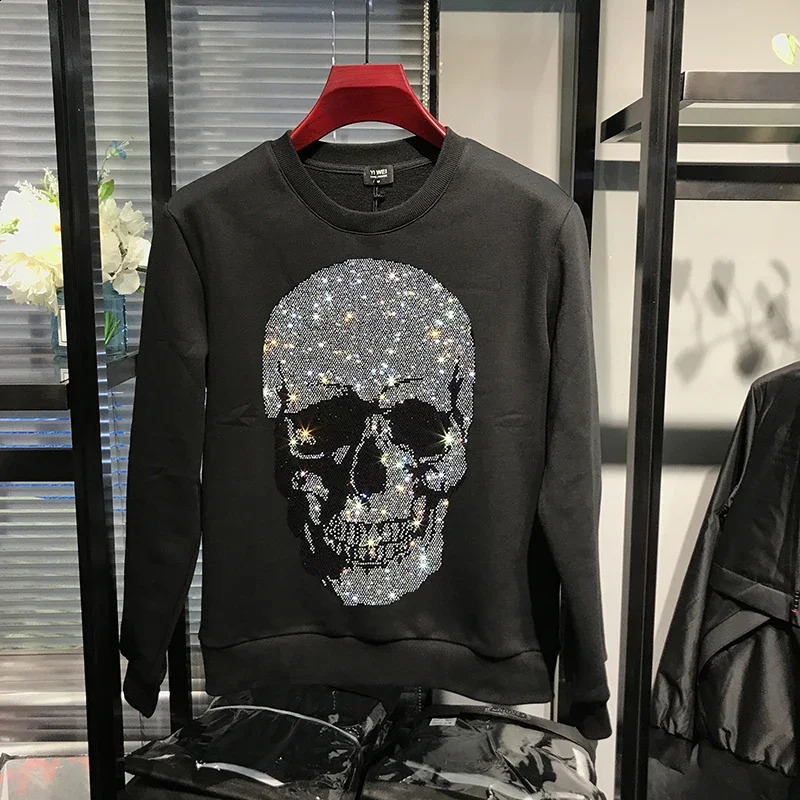 Mens hooded sweatshirt with sportswear fashion hooded sweatshirt wool warm streetwear high-quality mens clothing winter and autumn 240929CJ