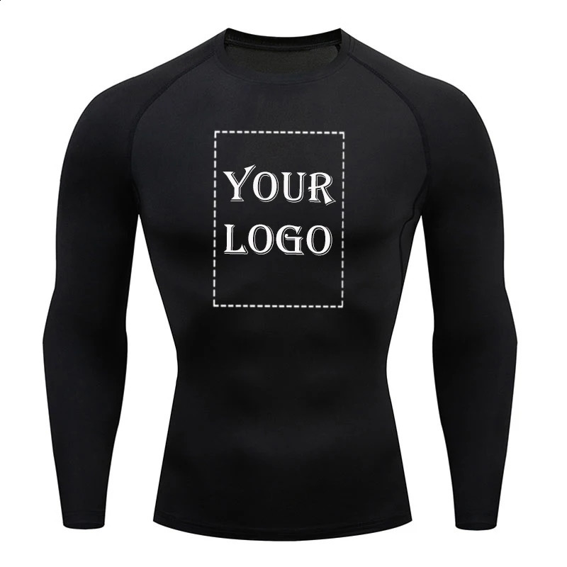 Your own n image compression shirt running fitness tight fitting sportswear customized printing Tshirt 240929