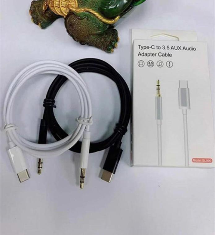 with package USB C to 35mm AUX Headphones TypeC audio cables Jack Adapter For samsung Huawei Mate 20 P30 pro LG S20 plus4052089