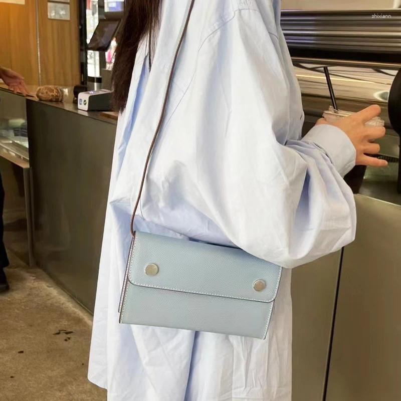 Drawstring Genuine Leather Box Bags For Women Handbags And Purses 2024 In Cow Button Mini Mobile Phone Shoulder 58d8 - view 4