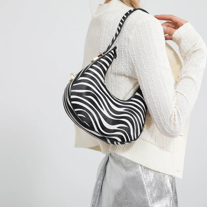Cow Prints Underarm Shoulder Bags For Women French Style Small Crossbody Phone Bag Designer Versatile