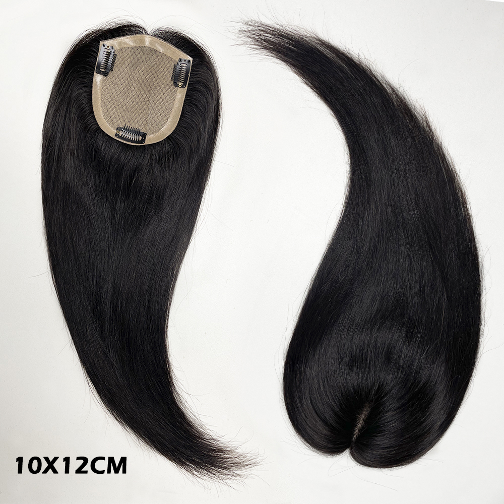 Silk Base Toppers 4 Sizes Breathable Natural Scalp Top Virgin European Human Hair Pieces For Women