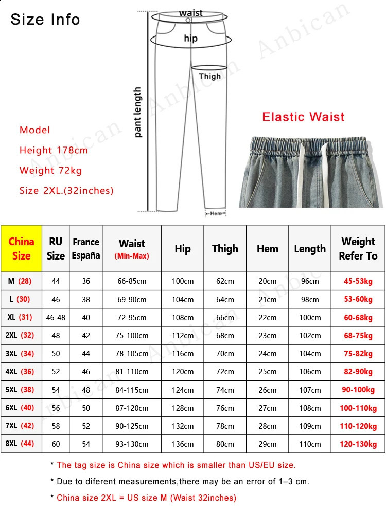 retro blue mens jeans plus size string wide leg jeans cotton casual straight jeans 6XL 7XL 8XL 240926