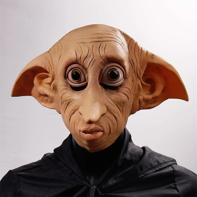 Halloween goblin Dobby mask HouseElf cosplay costume carnival fancy dress party latex all inclusive movie props 240923
