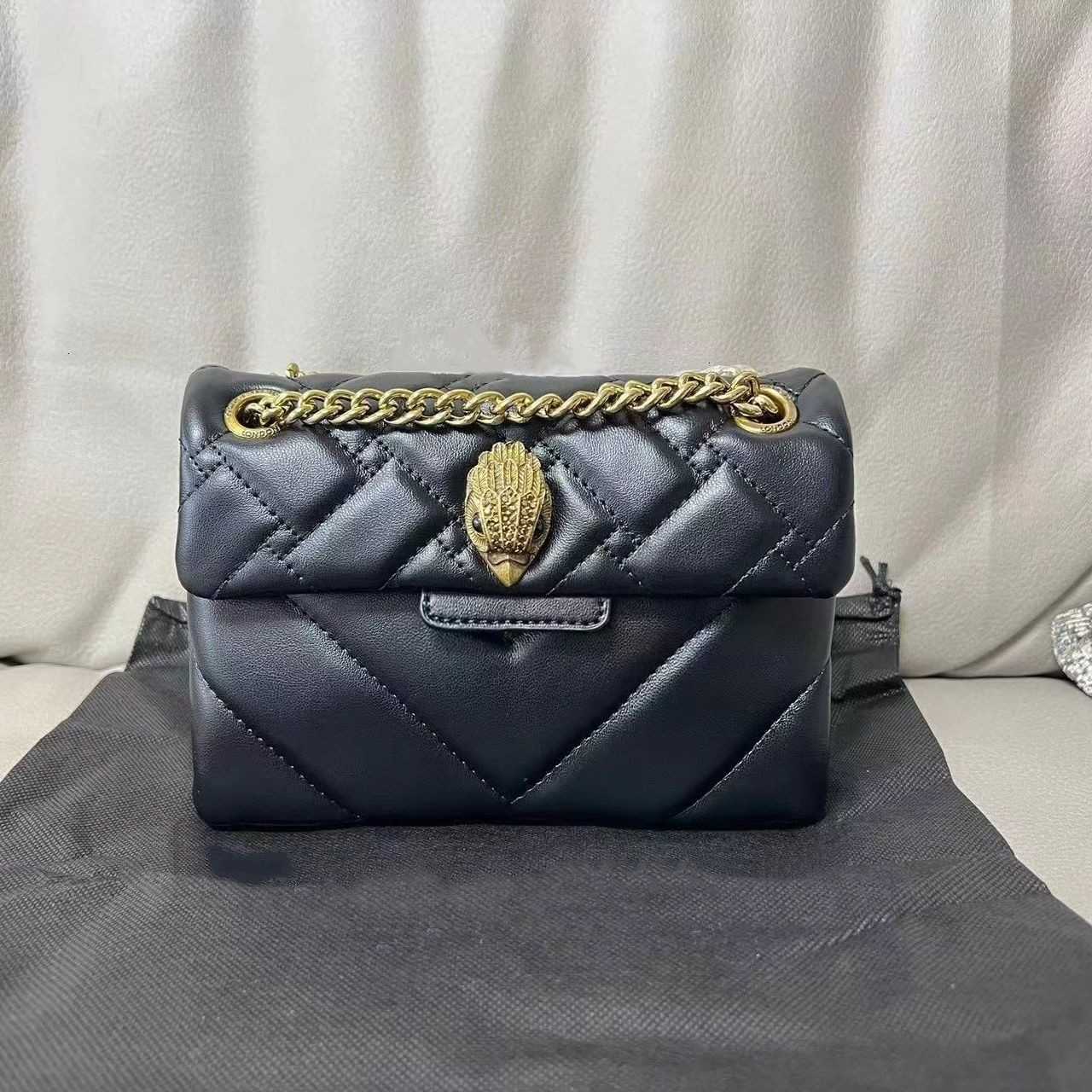 Kurt Giegers Bag London Kensington Soft Leather Handbags Black Wallet Gold Chains Crossbody Shoulder Handbag Designer Purses Ladies Clutch Wallet Hawk Bags D66 1d