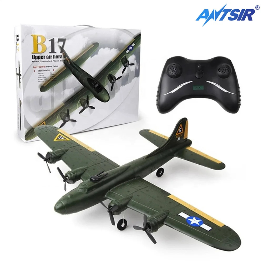 FX817 B17 RC Plane 2.4G 2CH Fixed Wing Remote Control Airplane EPP Foam RC Aircraft Fighter Kids Toys Gift for Children 240921