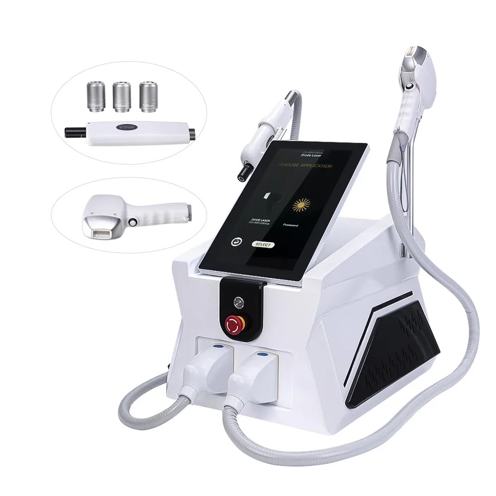 Portable 2 In 1 Yag Pico Second Laser Machine 808Nm Diode Laser Tattoo Removal Hair Removal Machine