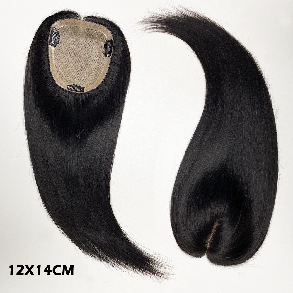 Silk Base Toppers 4 Sizes Breathable Natural Scalp Top Virgin European Human Hair Pieces For Women