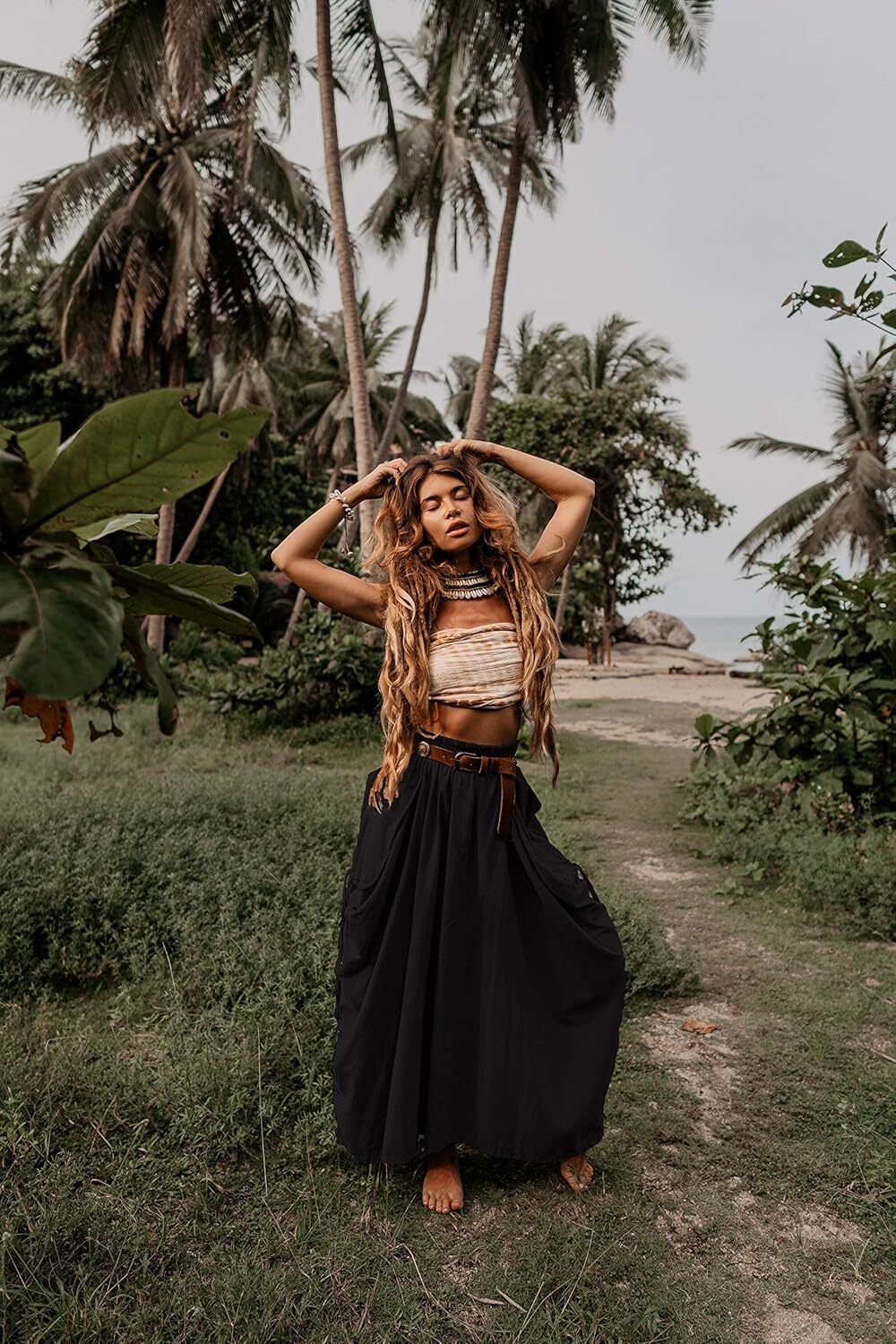 women's bohemian style long dress with pockets bohemian organic cotton hippie gypsy