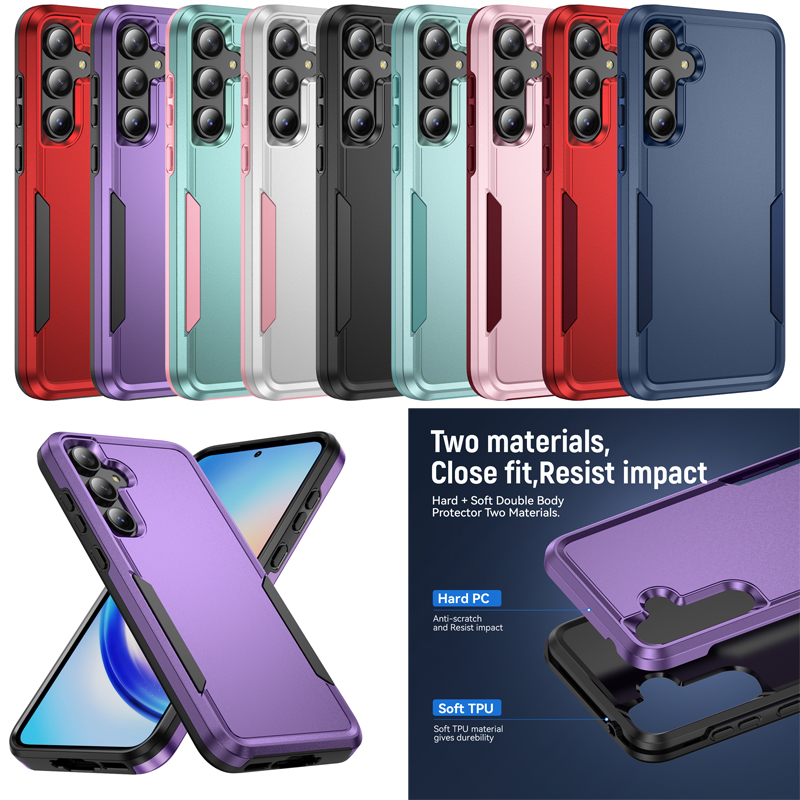 S25 Edge Commuter TPU PC Military Hybrid Armor Tough Shockproof Rugged Cases For Samsung S21 FE S22 S23 S24 Ultra A05S A06 A16 A26 A36 A56 A15 A25 A35 A55 A14 A54 A13 A33 A53