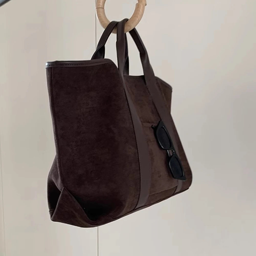 Autumn and Winter Womens Bag Retro Suede Large Capacity Handbag Simple Fashion Wallet y ner 240926