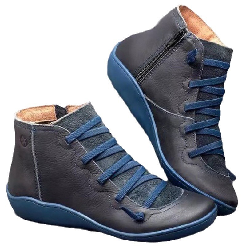 Shoes 2024 Martin High Top Versatile Short Casual Flat Bottom Work Dress Women's Boots Large