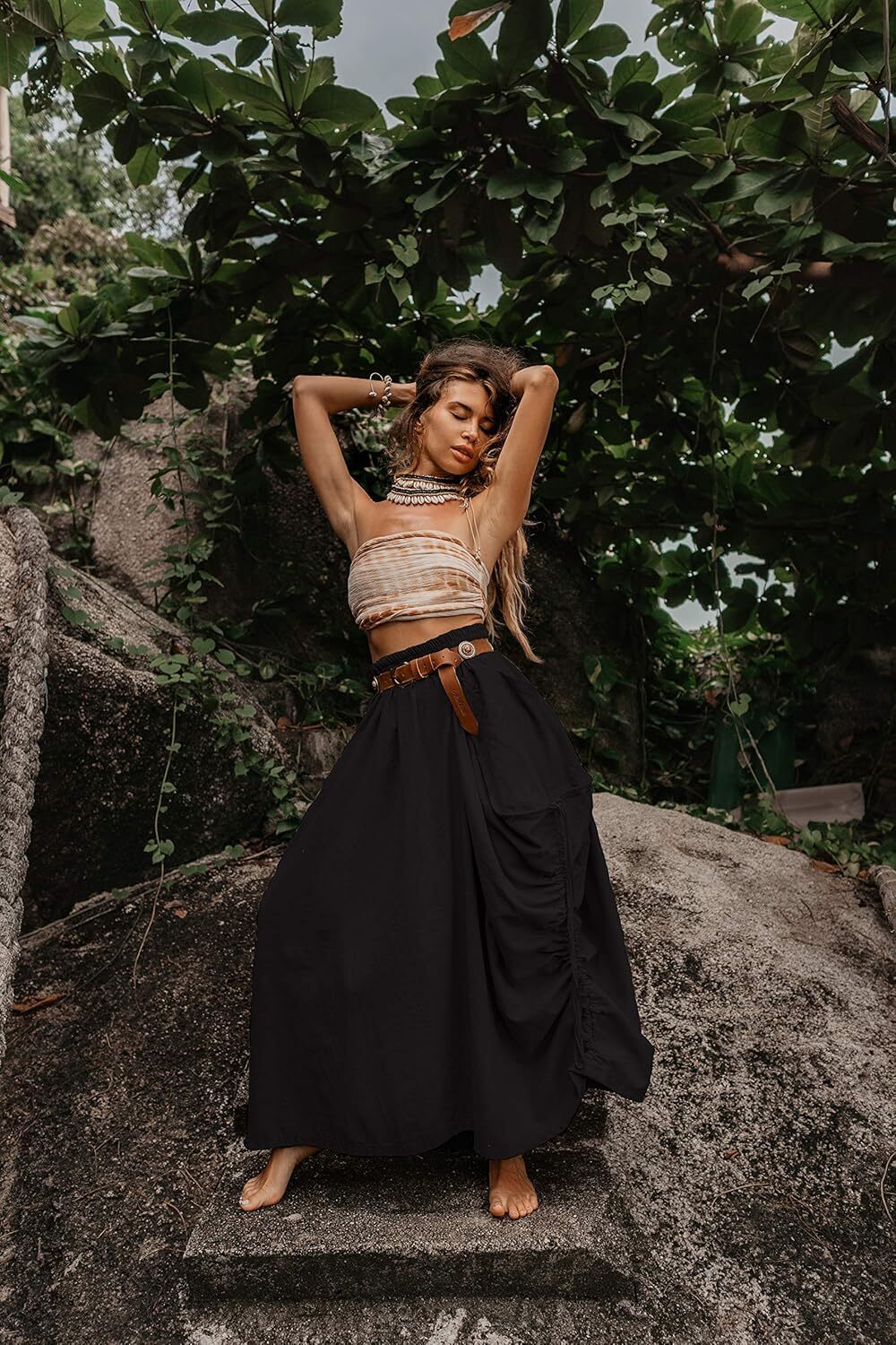 women's bohemian style long dress with pockets bohemian organic cotton hippie gypsy