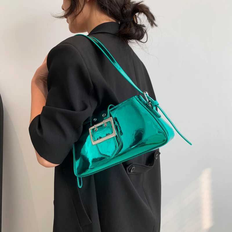 Fashion Underarm Shoulder Bags for Ladies 2024 New Patent Leather Mirror Handbag High Quality Party Candy Color Luxury Female Bag 240929