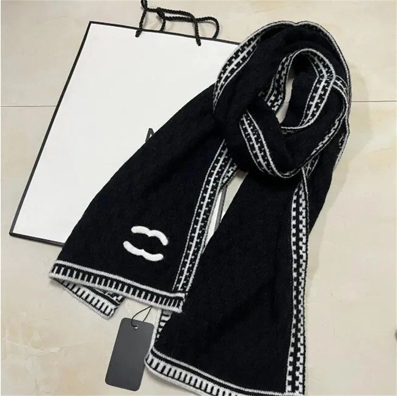 designer scarf luxury scarf for women Shawl Knitting Warm Fashion Trend Two Sides Pure Color Temperament Travel Gift