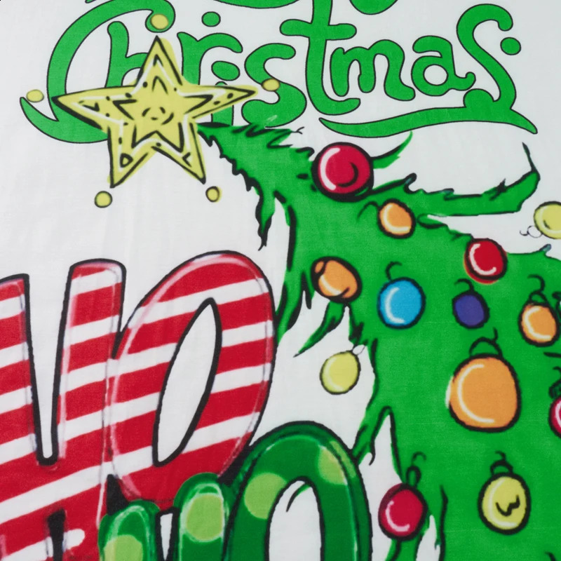 Family Christmas Matching Set Pajama Tree Printing Mom Dad Child Home Baby Hoodie Appearance 240926