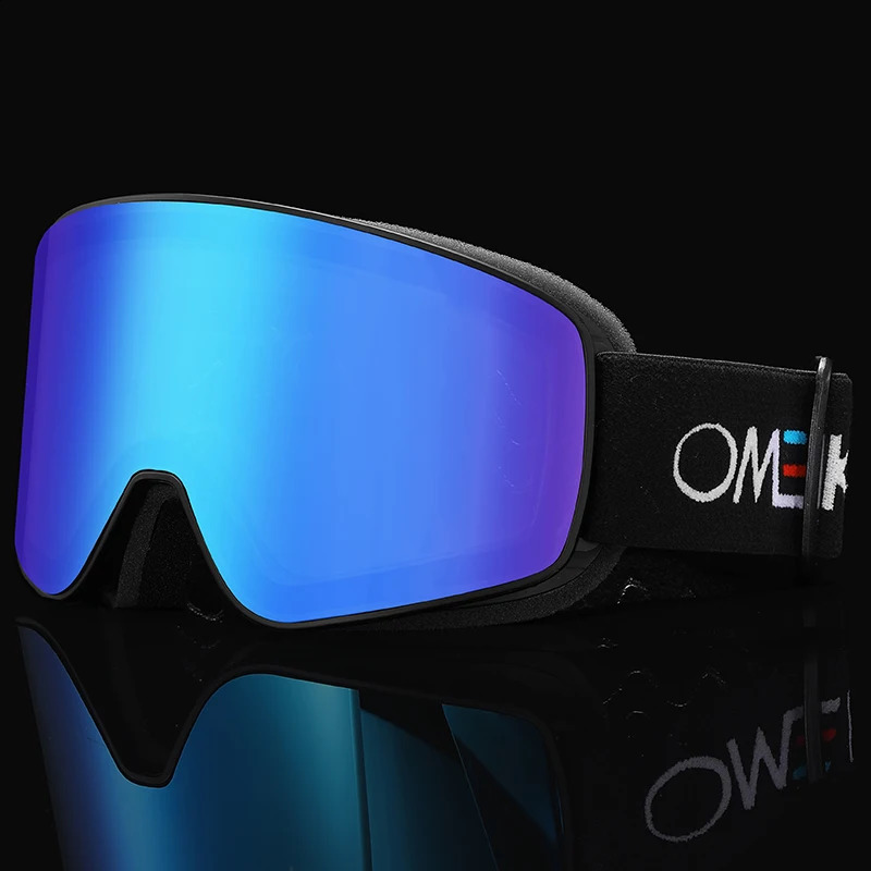 OMEKOL Double Layers AntiFog Ski Goggles Snow Snowboard Glasses Outdoor Sport Snowmobile Eyewear 240926