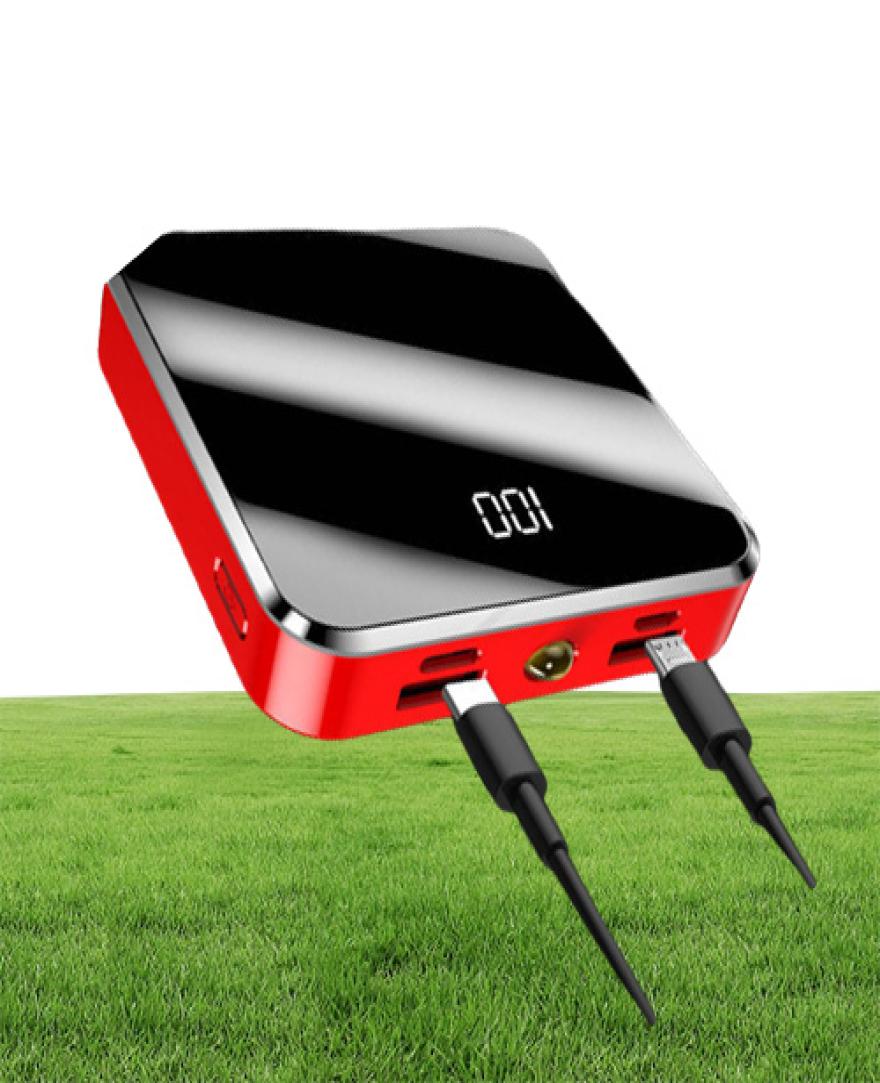 NEW 15800mAh Battery 2A Mini Power Bank Mirror Screen Cell Phone Power Banks For iphone228B7182242