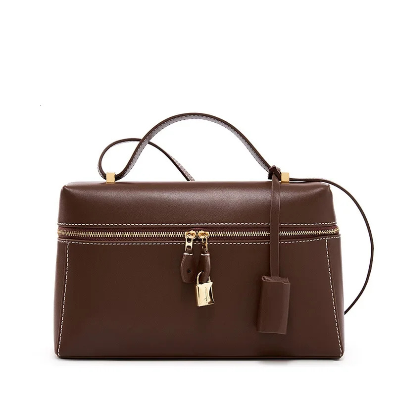 Genuine Leather Crossbody Bag hot for Women - Designer Box Shoulder Handbag in Red, Coffee, and Black