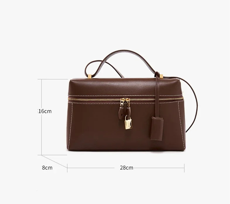 Genuine Leather Crossbody Bag hot for Women - Designer Box Shoulder Handbag in Red, Coffee, and Black