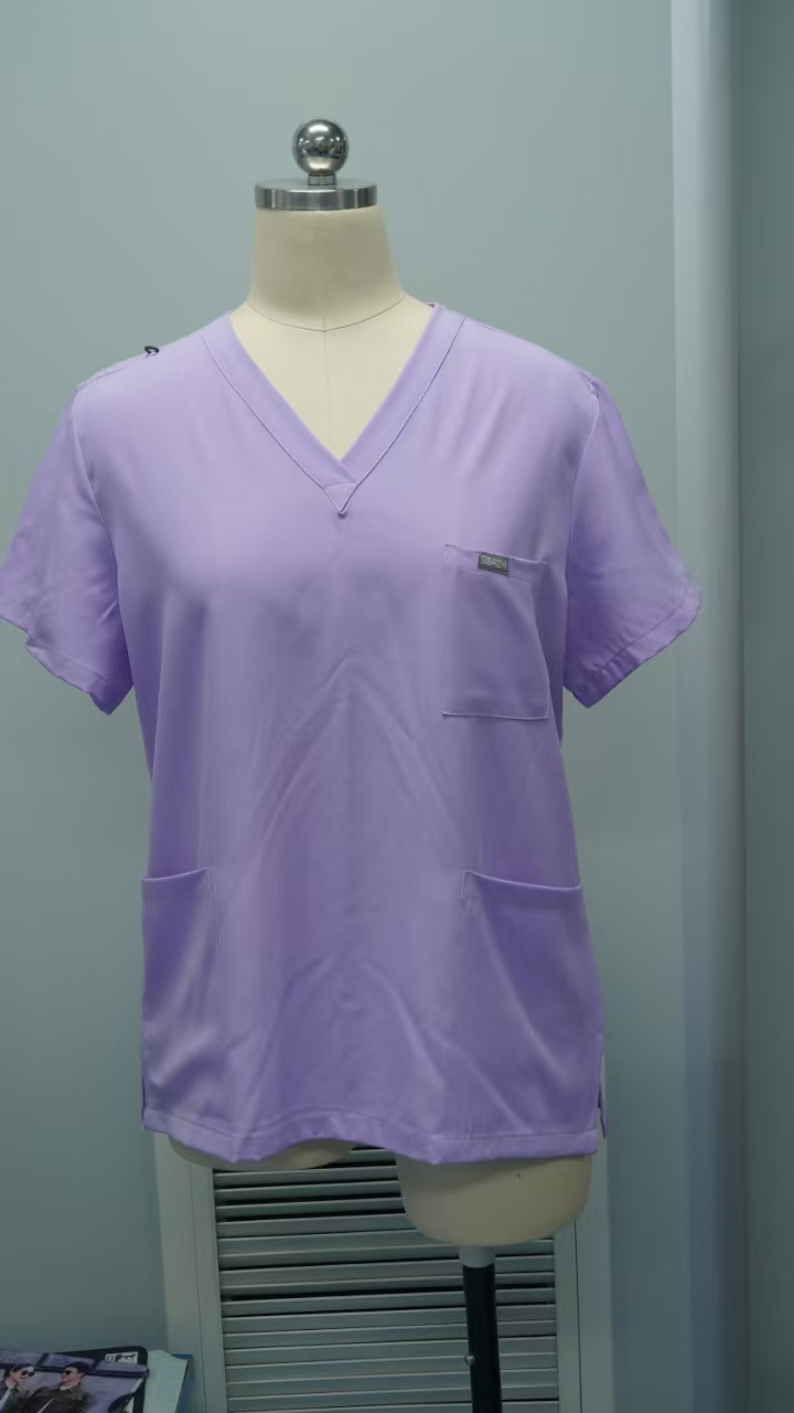 Scrubs sets Four side elasticity Anti wrinkle Men & Women Hospital Jacket Nursing Uniforms Hand Wash Gowns Nurse Surgical Gown Sets Zip Up Undefined H