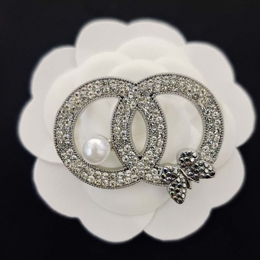 Brooches Pins Delicate Women Designer Brooch Pin 18k Gold Plated Silver Womens Letter Inlay Crystal Jewelry Broochs Charm Wedding Jewelry Gifts