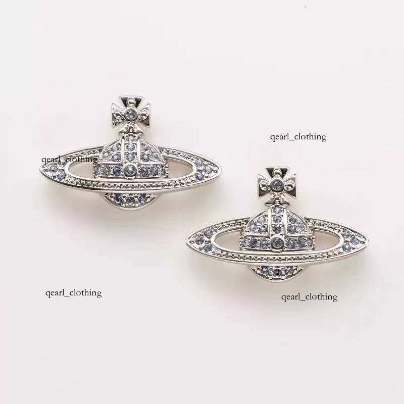 Viviane Necklace Trend Designer High Version Same Saturn Full Diamond Vivianne West Wood Jewelry Celebrity Minimalist Earrings Female Viviane Bracelet 9F5