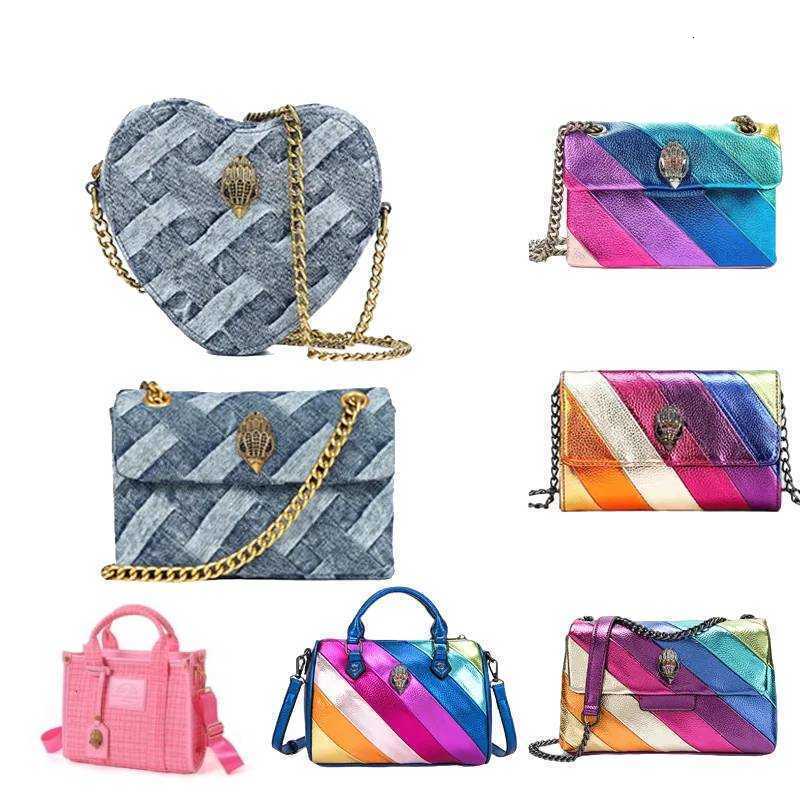 Women Man heart Designer Kurtly Geigerly handbag rainbows london eagle leather purse stripe Shoulder clutch tote shop designer bag crossbody
