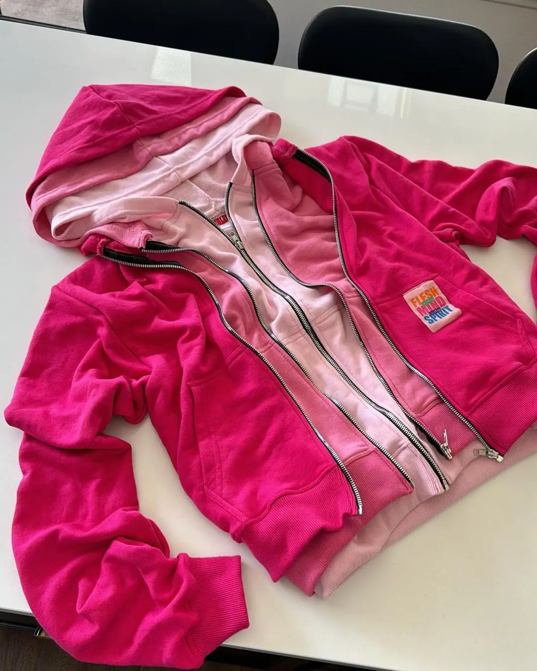 Hip Hop Gothic Layered Zipper Y2k Clothes Harajuku Punk Loose Sweatshirt Hoodie Retro Pullover Tops Streetwear 240929