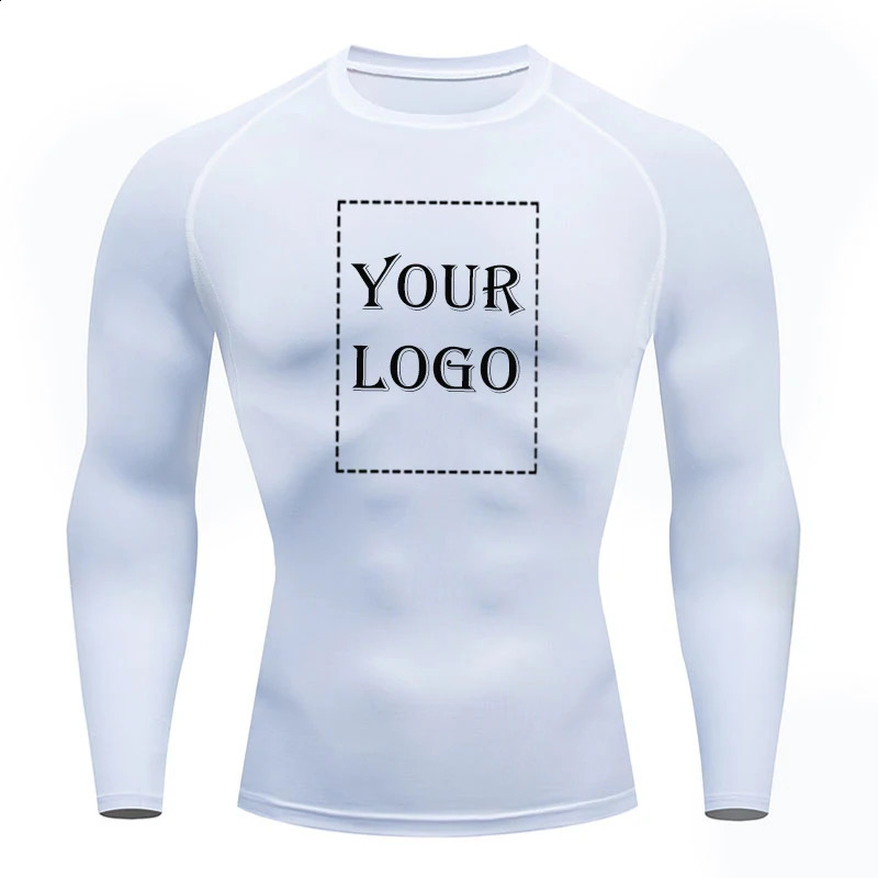 Your own n image compression shirt running fitness tight fitting sportswear customized printing Tshirt 240929