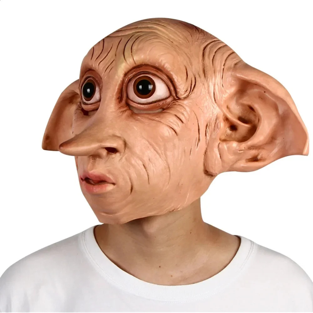 Halloween goblin Dobby mask HouseElf cosplay costume carnival fancy dress party latex all inclusive movie props 240923