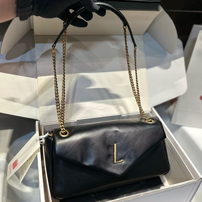 Designer Women yslcard bag Calypso Plunged Cowhide Leather Shoulder Bag Luxury Brand Y Fashion Casual Flap Pouch Lady Sliding Chain Strap Evening Messenger Bags 3