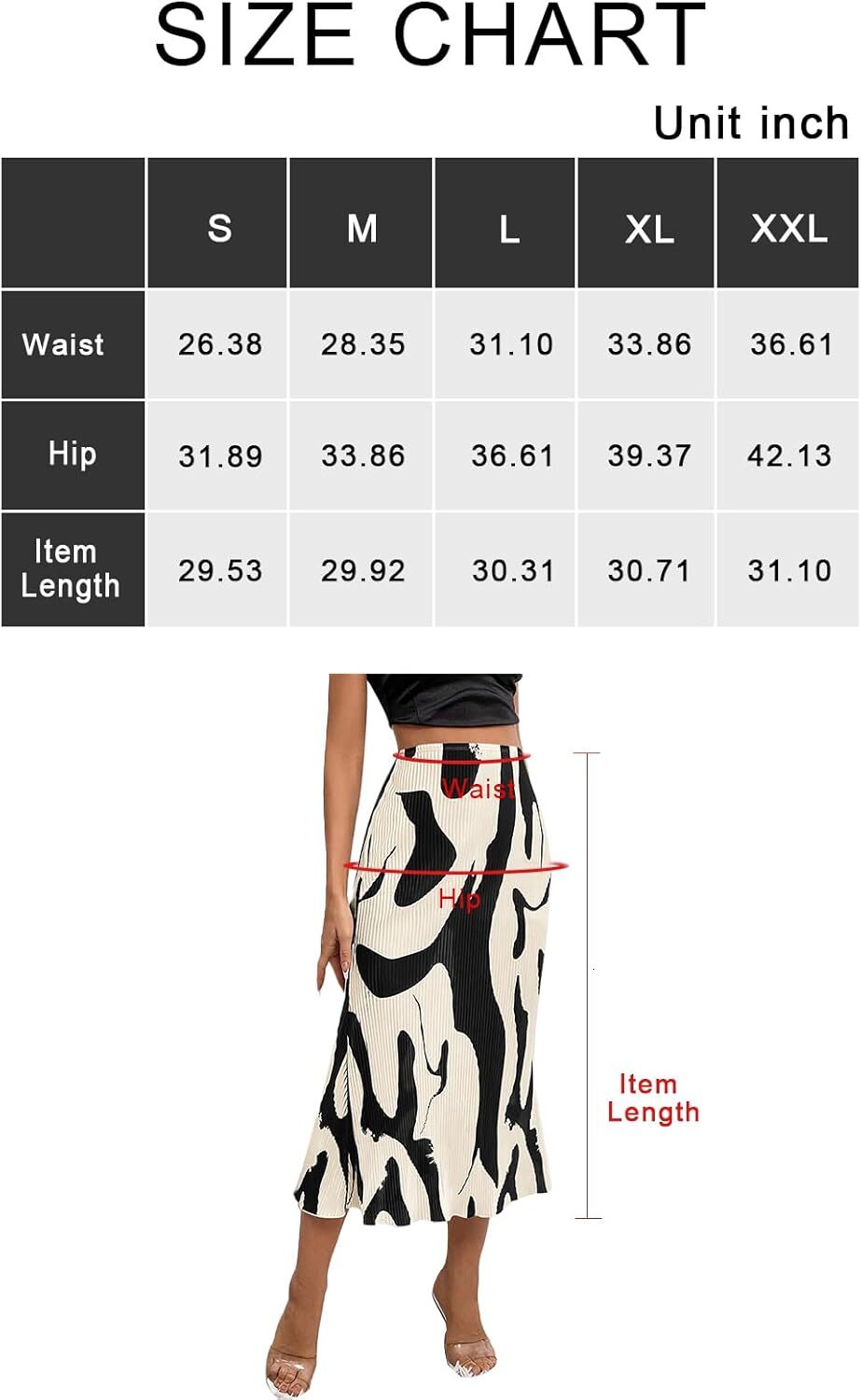 women's 2024 summer high waist pattern printed aline folded long skirt women's fashion plisse medium long skirt