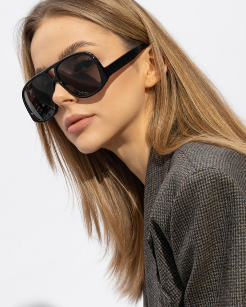 Square Glasses Women - Polarized Sunglasses, Retro Shield Lens, Plate Full Frame Eyeglasses for Summer Style Y260207