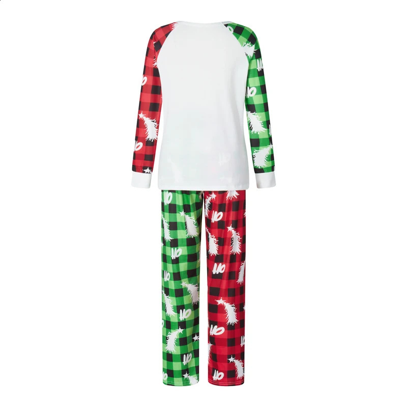 Family Christmas Matching Set Pajama Tree Printing Mom Dad Child Home Baby Hoodie Appearance 240926