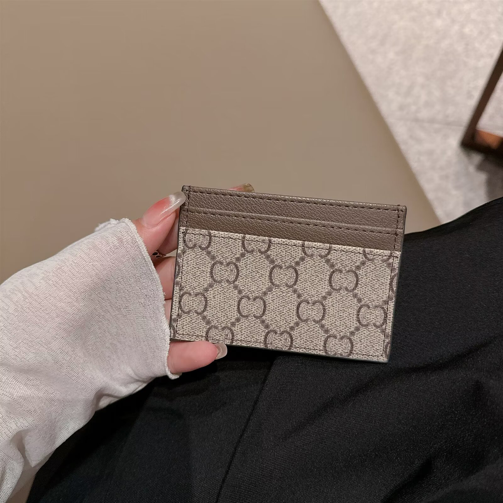Designers Credit Holders Mini Wallets High Quality For Mens And Womens Genuine Leather Pure Color Card Holder Purses Wallet With Box