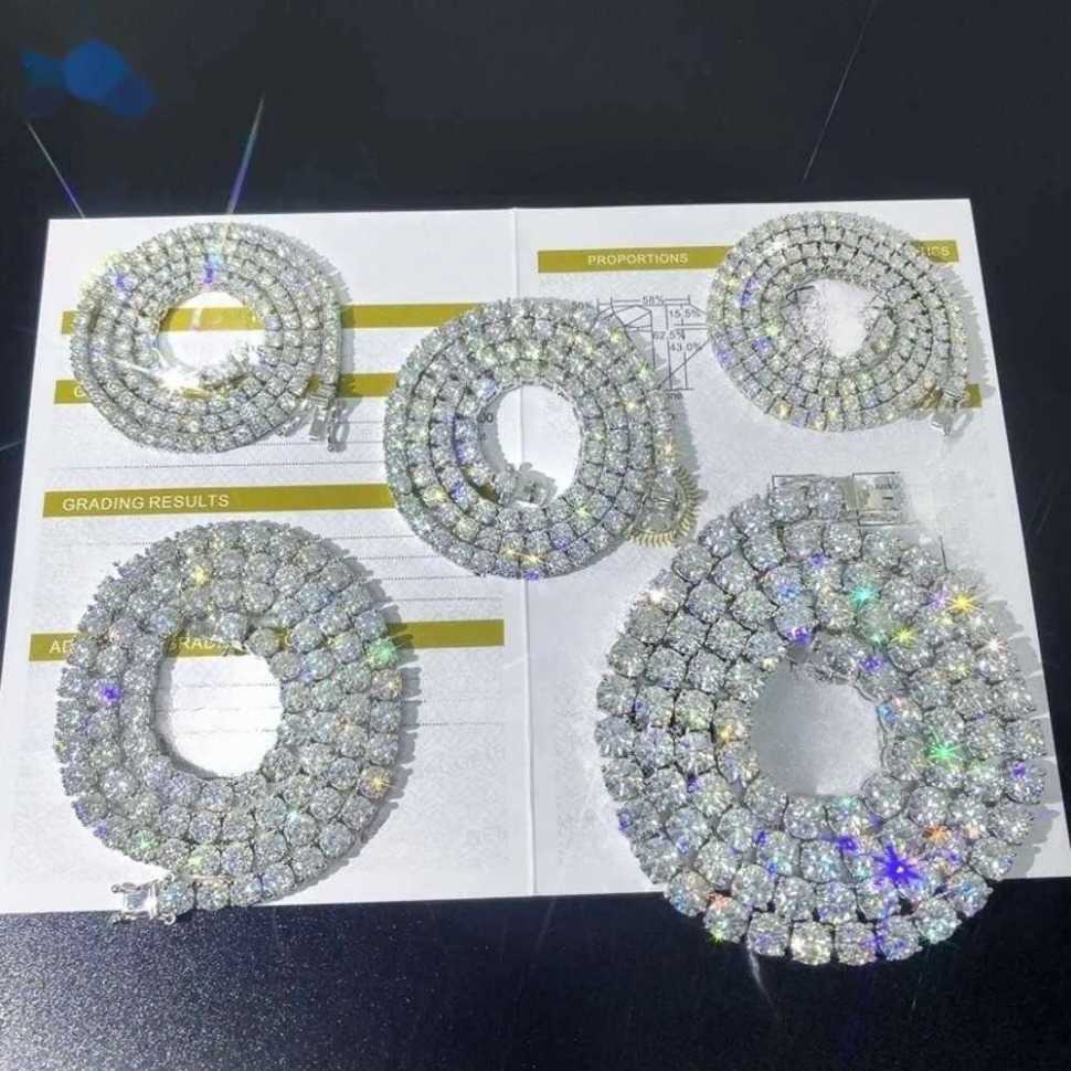 Designer necklaces for women fashion designer Pendant Necklaces Hip Hop 925 Silver VVS Moissanite Diamond Necklace Jewelry tennis chain
